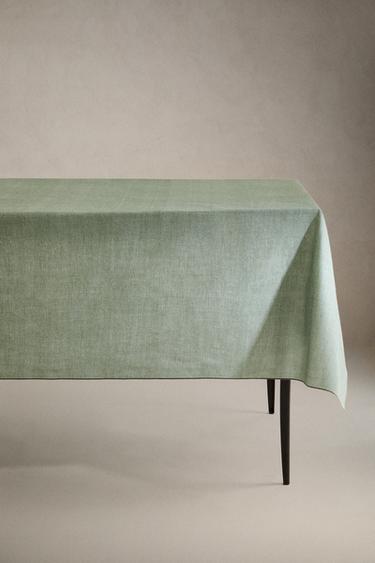 NAPPE COTON ENDUIT OVERLOCK - Vert de Zara