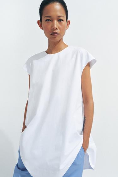 VESTIDO CORTO ZW COLLECTION - Blanco de Zara