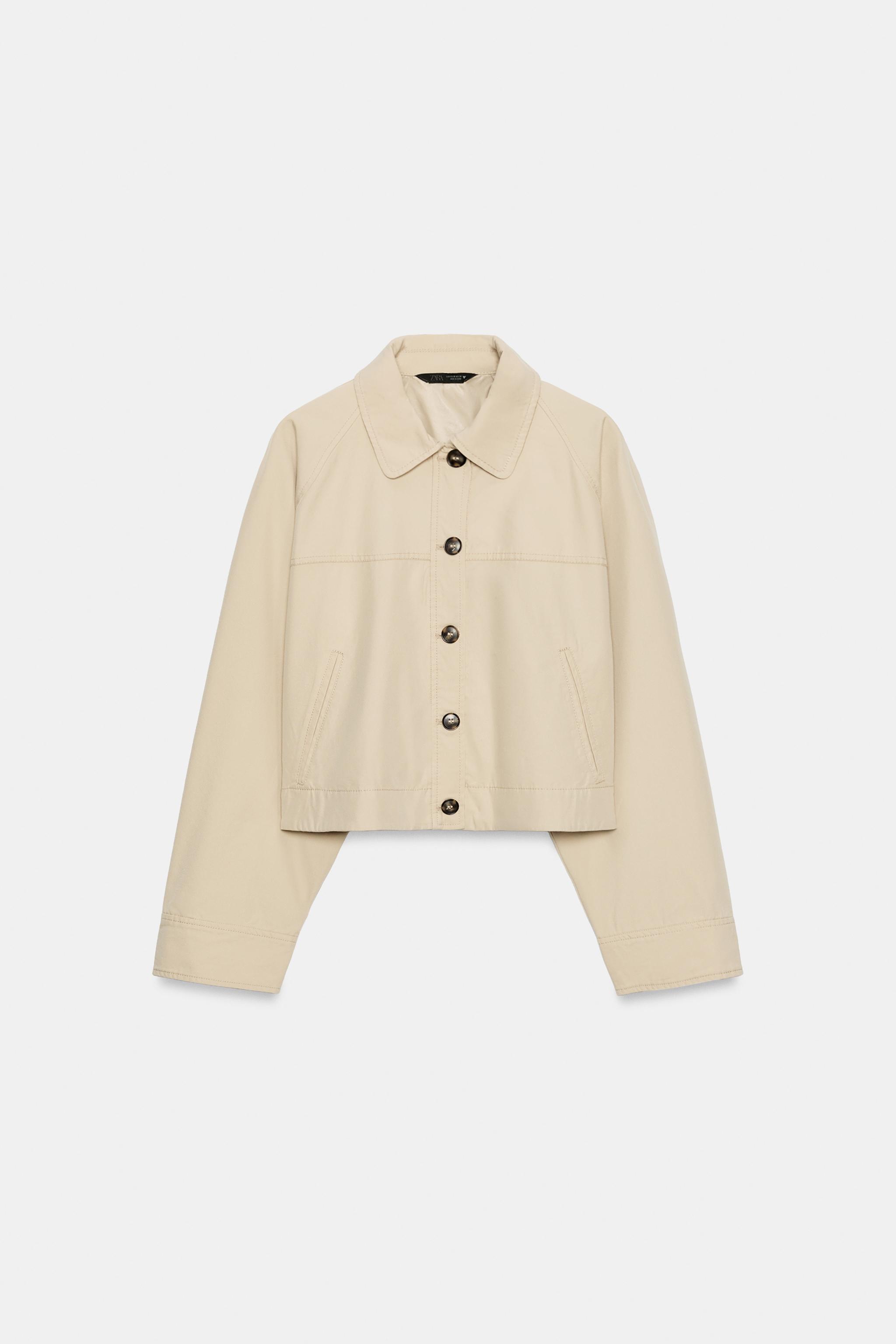 SHORT TRENCH COAT WITH BUTTONS - Beige | ZARA South Africa