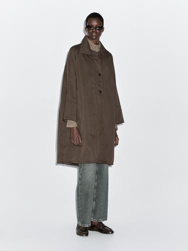 Parka larga con chaleco extraíble - Marrón de Zara - Imagen 0