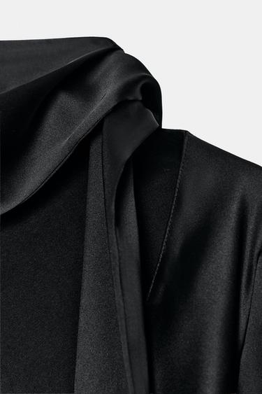 CHEMISE FOULARD SATINÉE - Noir de Zara - Image 7