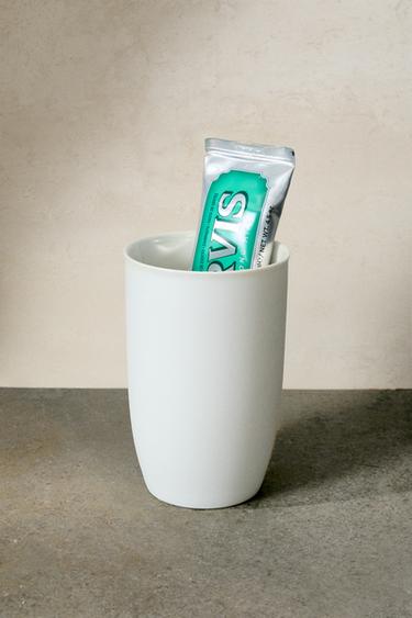 CERAMIC TOOTHBRUSH HOLDER - White by Zara - Image 5
