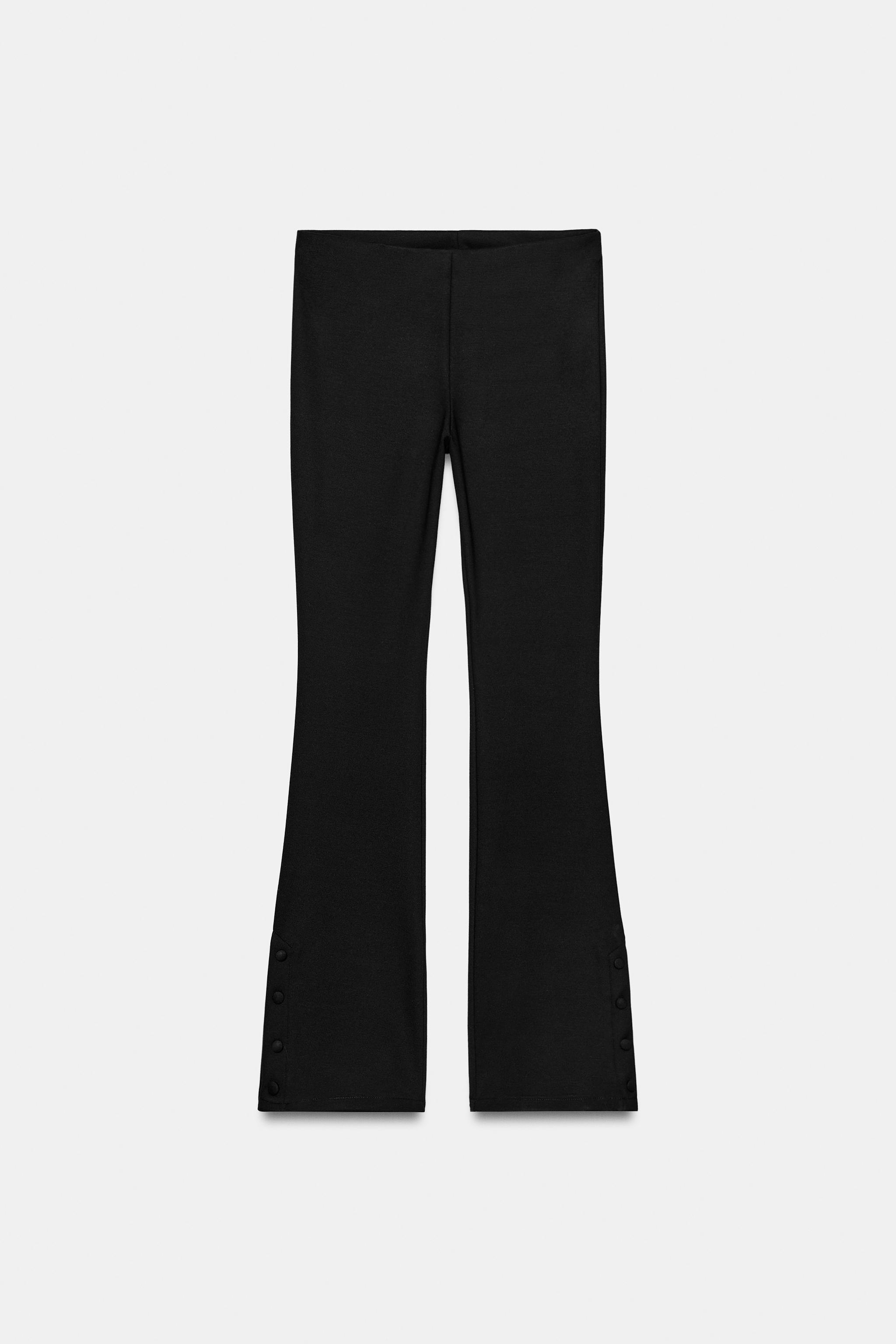 Женские брюки Zara INTERLOCK BUTTON TROUSERS — фото 5