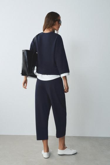 BALLOON TROUSERS - Navy blue by Zara
