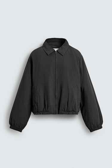 TEXTURED QUILTED JACKET - Charcoal by Zara - Image 7