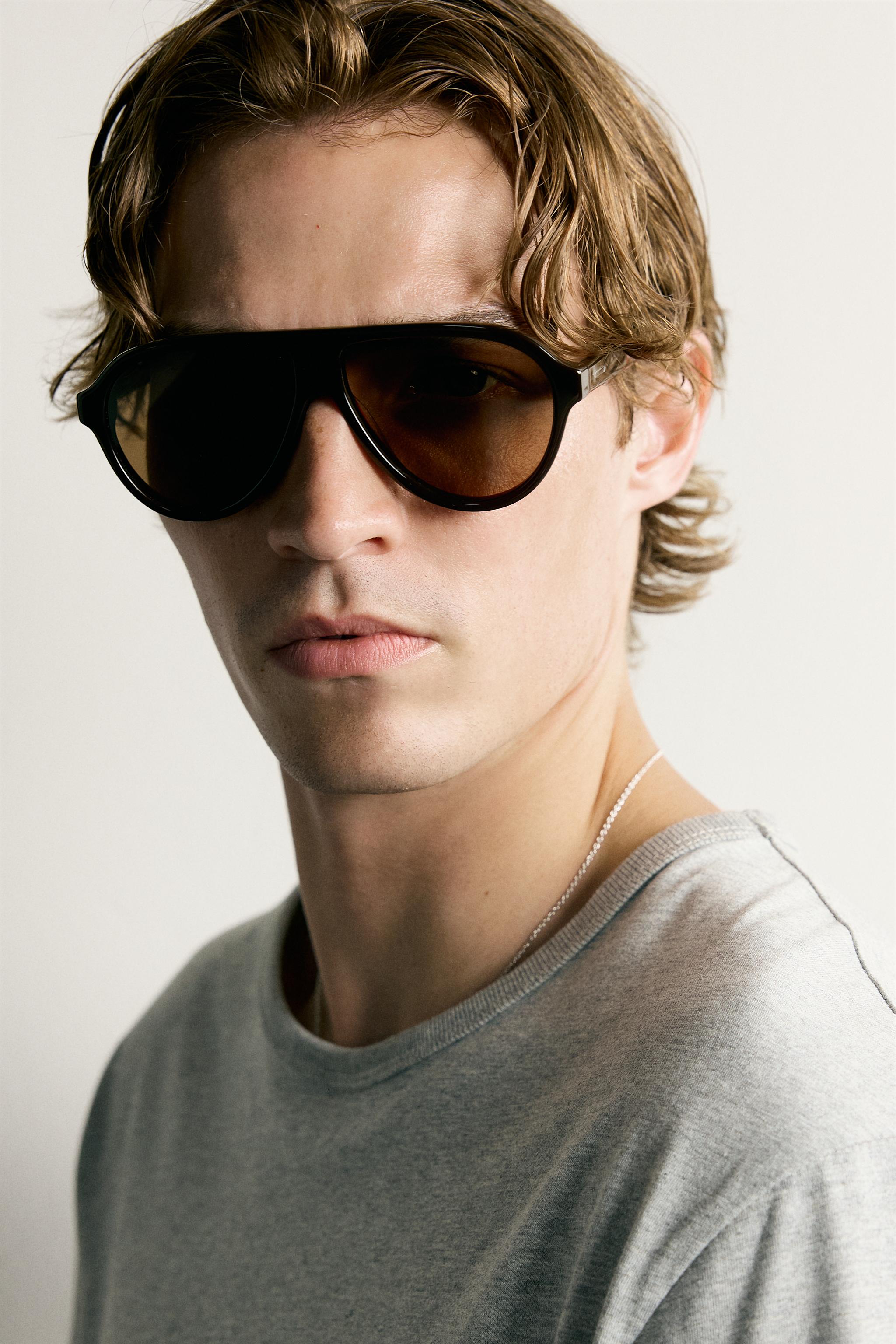 Мужские солнцезащитные очки Zara OVAL SUNGLASSES — фото 2
