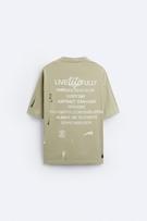 SPLATTER EFFECT TEXT T-SHIRT