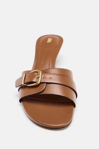 BUCKLED HEELED SANDALS - Brown by Zara - Image 4