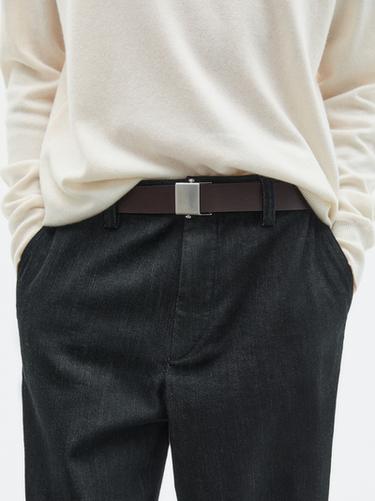 Zara Nappa leather belt with buckle loop - LIMITED - Brown - Image 0