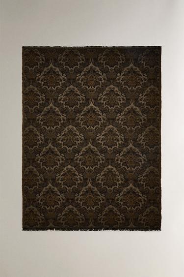 DEKEN MET JACQUARD BLOEMEN - Bruin van Zara - Afbeelding 0