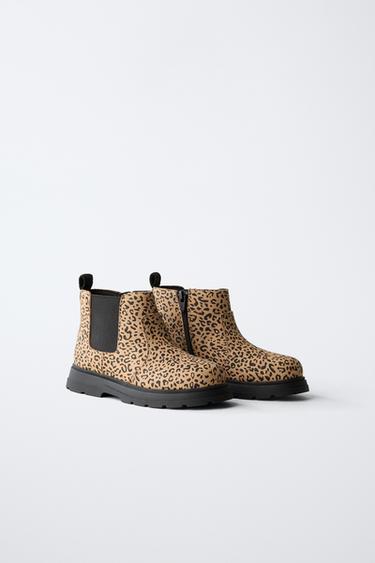 BOTTES ÉLASTIQUES ANIMAL PRINT - Marron sable de Zara