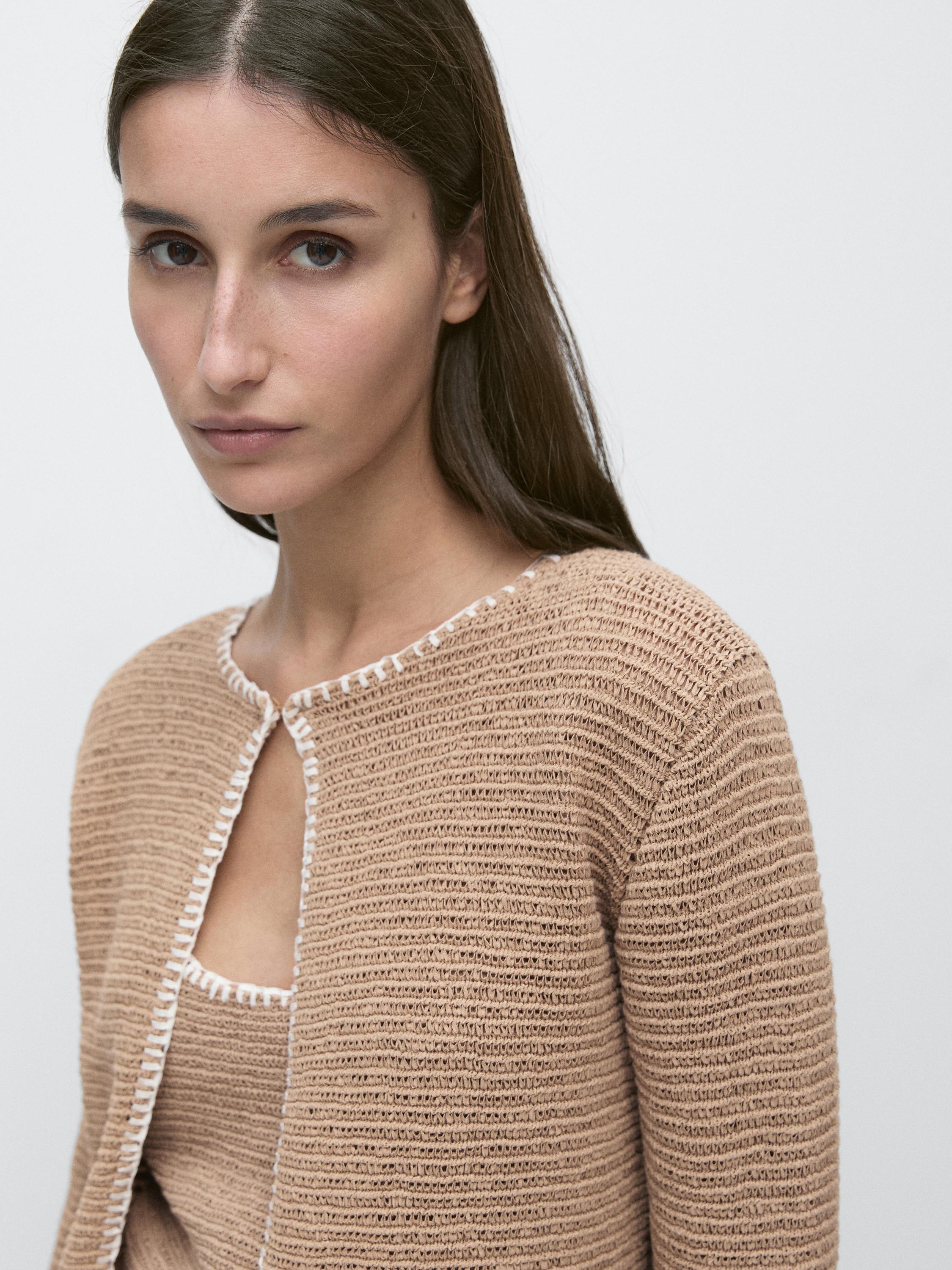 Gilet en maille de coton mélangé