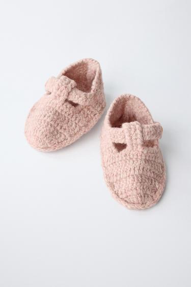 CHUNKY KNIT BOOTIES - Pink by Zara - Image 2