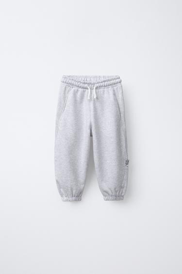 LABEL JOGGING TROUSERS - Grey marl by Zara