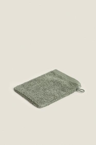 GANT DE TOILETTE COTON ÉPONGE - Kaki de Zara - Image 1