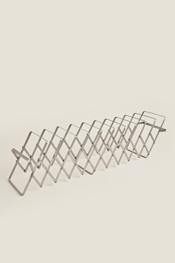 EXTENDABLE MAGAZINE RACK - Matte silver | ZARA United States