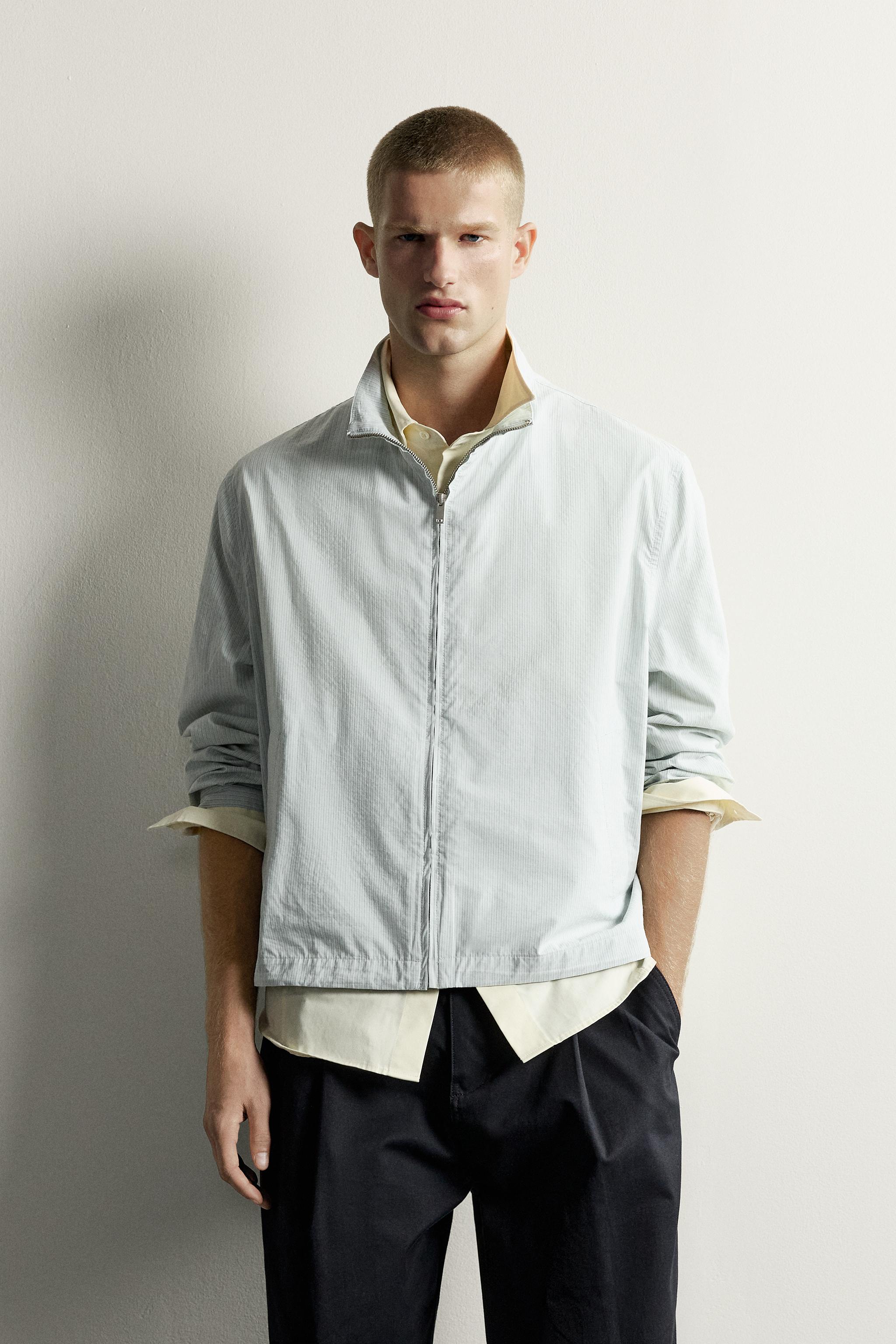 COTTON-LYOCELL LIGHTWEIGHT JACKET — Washed green