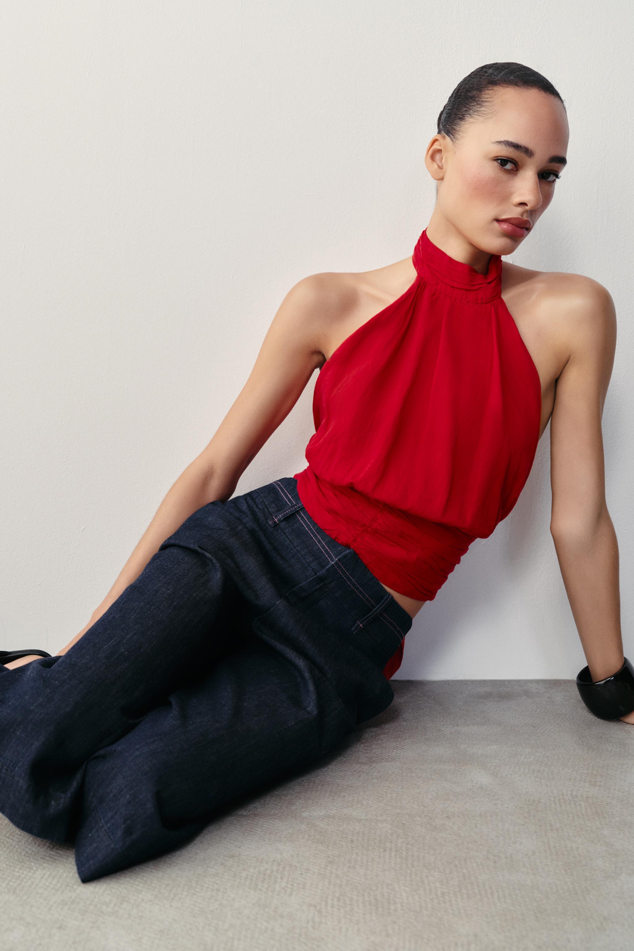 Женские шорты Zara LONG SHORTS WITH CONTRAST TOPSTITCHING — фото 7