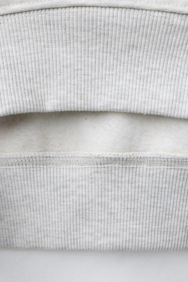 SLOGAN HOODIE WITH FLOCKING - Grey marl by Zara - Image 3