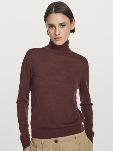 Zara Wool blend high neck knit sweater - various