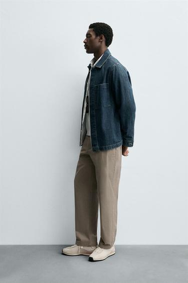 PANTALON STRAIGHT FIT STRUCTURÉ - Beige de Zara - Image 3