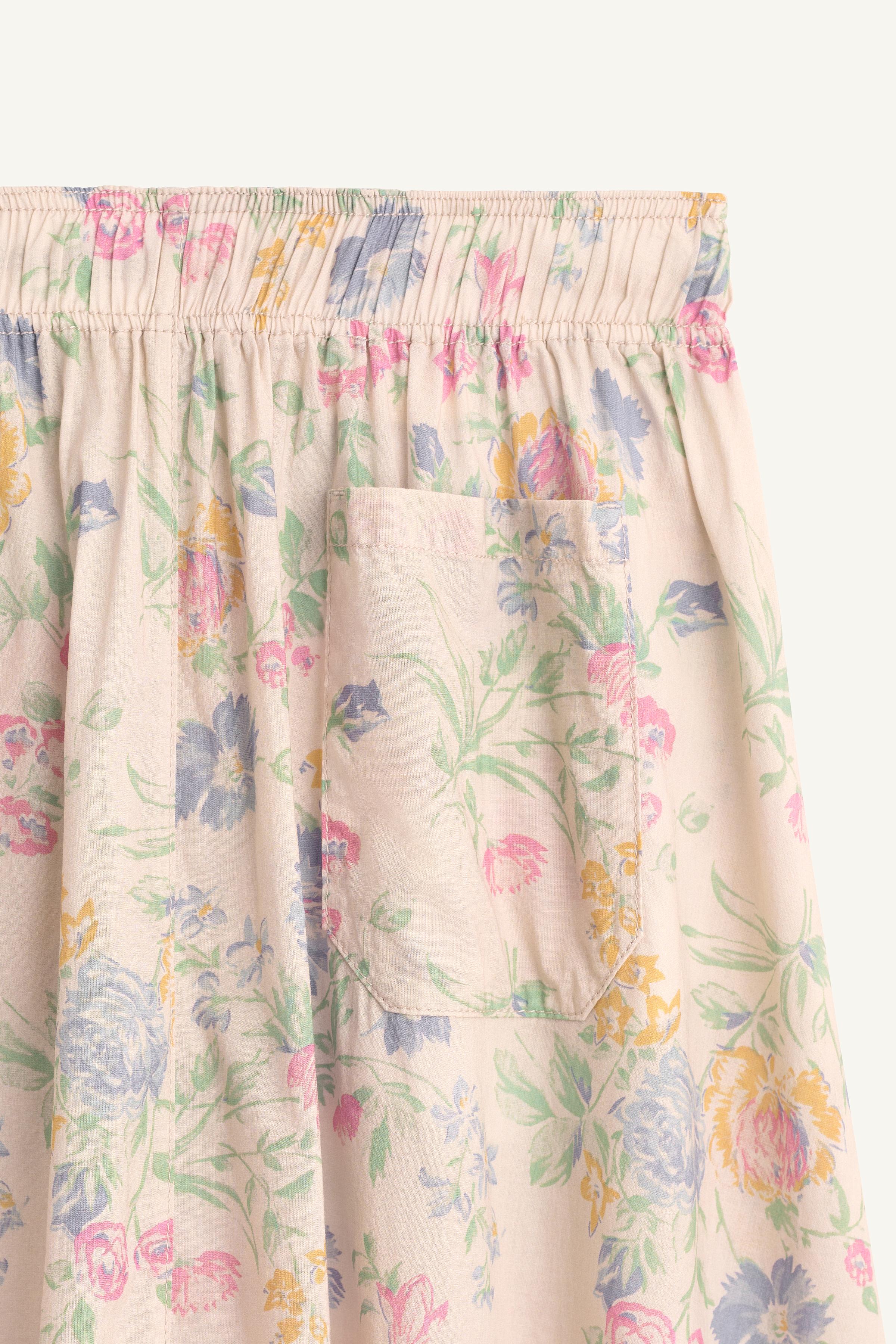 Женские юбки Zara FLWRS SKRT CTTN — фото 8