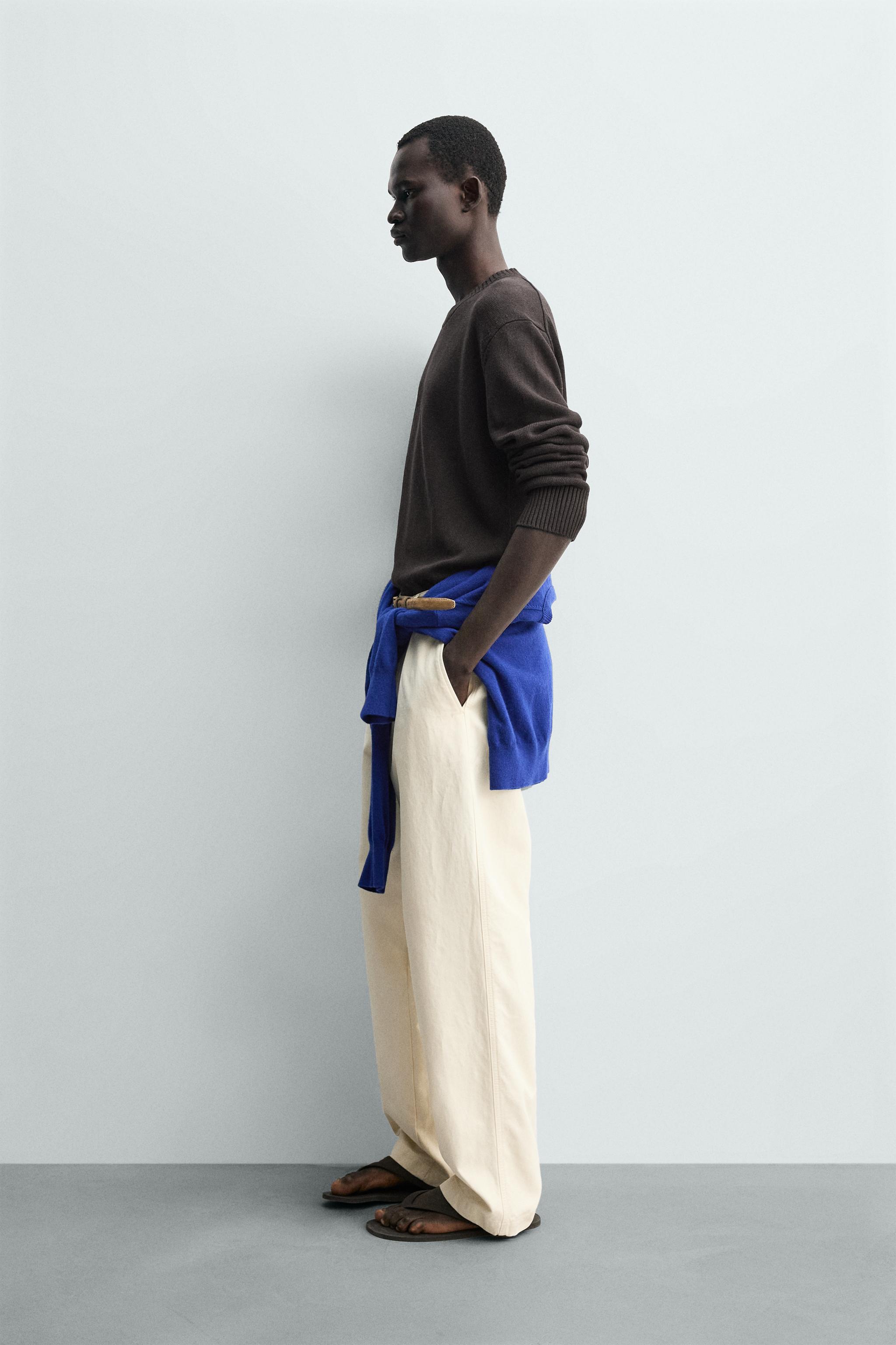 REGULAR FIT COTTON-LINEN JUMPER