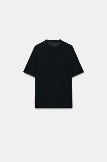 GILET EN MAILLE MANCHES COURTES - Noir de Zara - Image 6