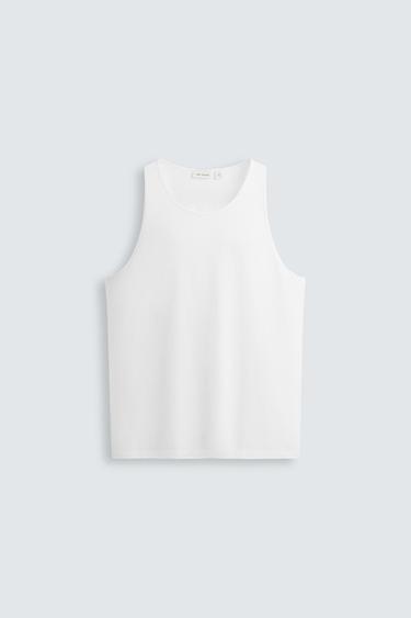 RELAXED FIT TANK TOP - White by Zara