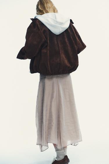 DOUBLE LAYER MIDI SKIRT - Taupe grey de Zara - Image 4