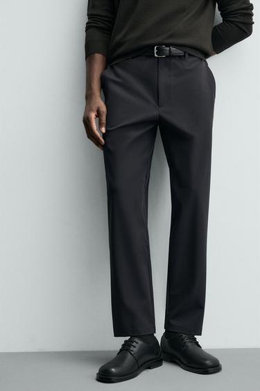 REGULAR FIT COMFORT TROUSERS - Navy blue by Zara - Image 4