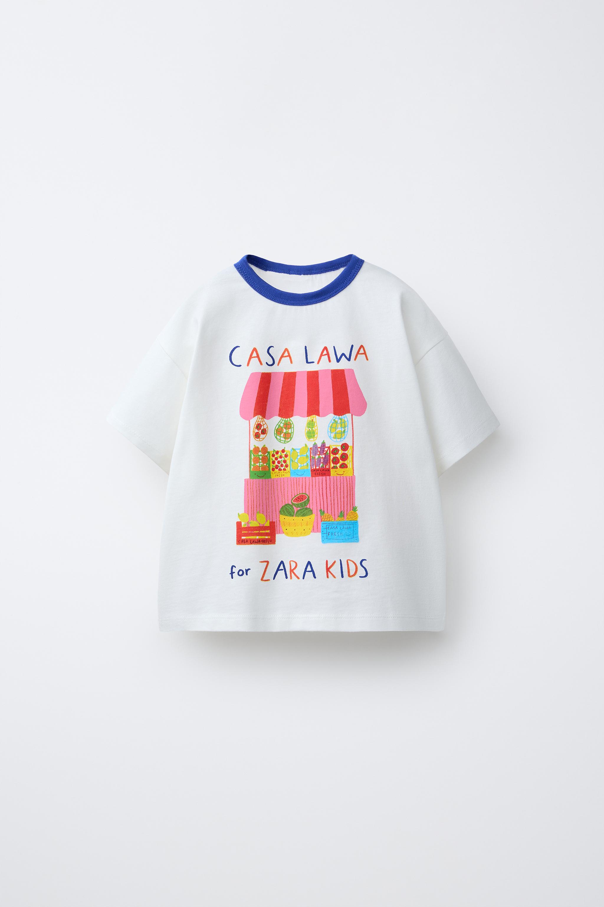 CASA LAWA X ZARA KIDS PRINTED T-SHIRT - White | ZARA United States