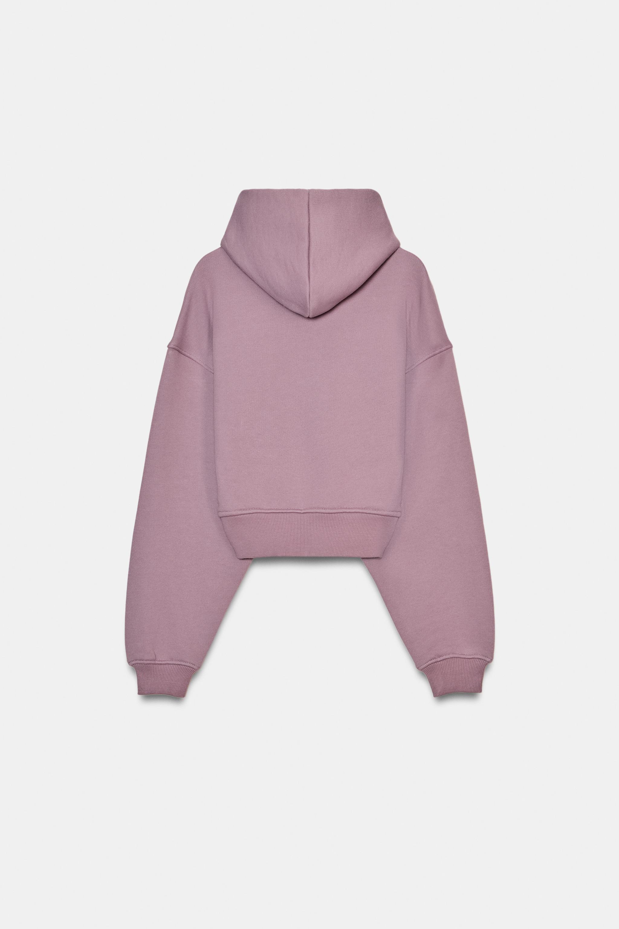 CROPPED SWEATSHIRT MET CAPUCHON - KRIJTROZE | ZARA Nederland / The