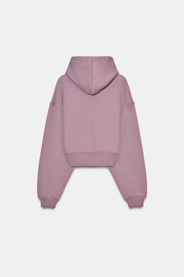 SWEAT COURT À CAPUCHE - Rose craie de Zara - Image 6