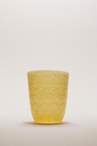 Zara TEXTURED BOROSILICATE TUMBLER - 黃色