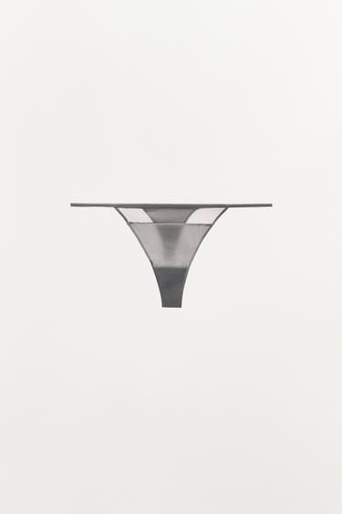 KOMBINERET TYL-TANGA - grå nuancer fra Zara