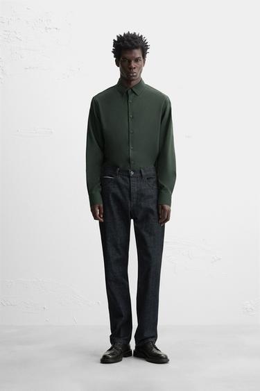 CAMISA SLIM FIT - Verde de Zara - Imagen 0