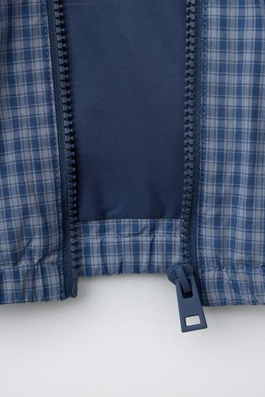 LIGHTWEIGHT CHECKS JACKET - Blue by Zara - Image 4