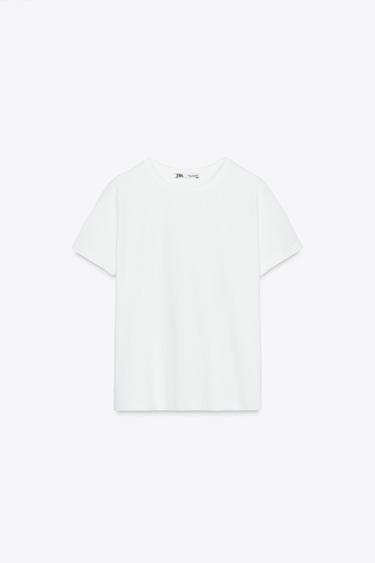 Zara SHORT SLEEVE T-SHIRT - Oyster-white