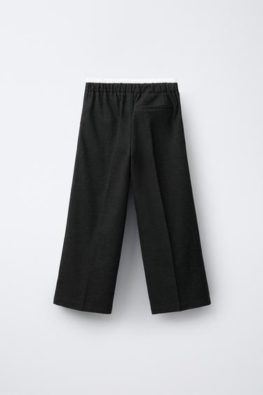 PANTALON DOUBLE TAILLE EN CONTRASTE - Gris anthracite de Zara - Image 1