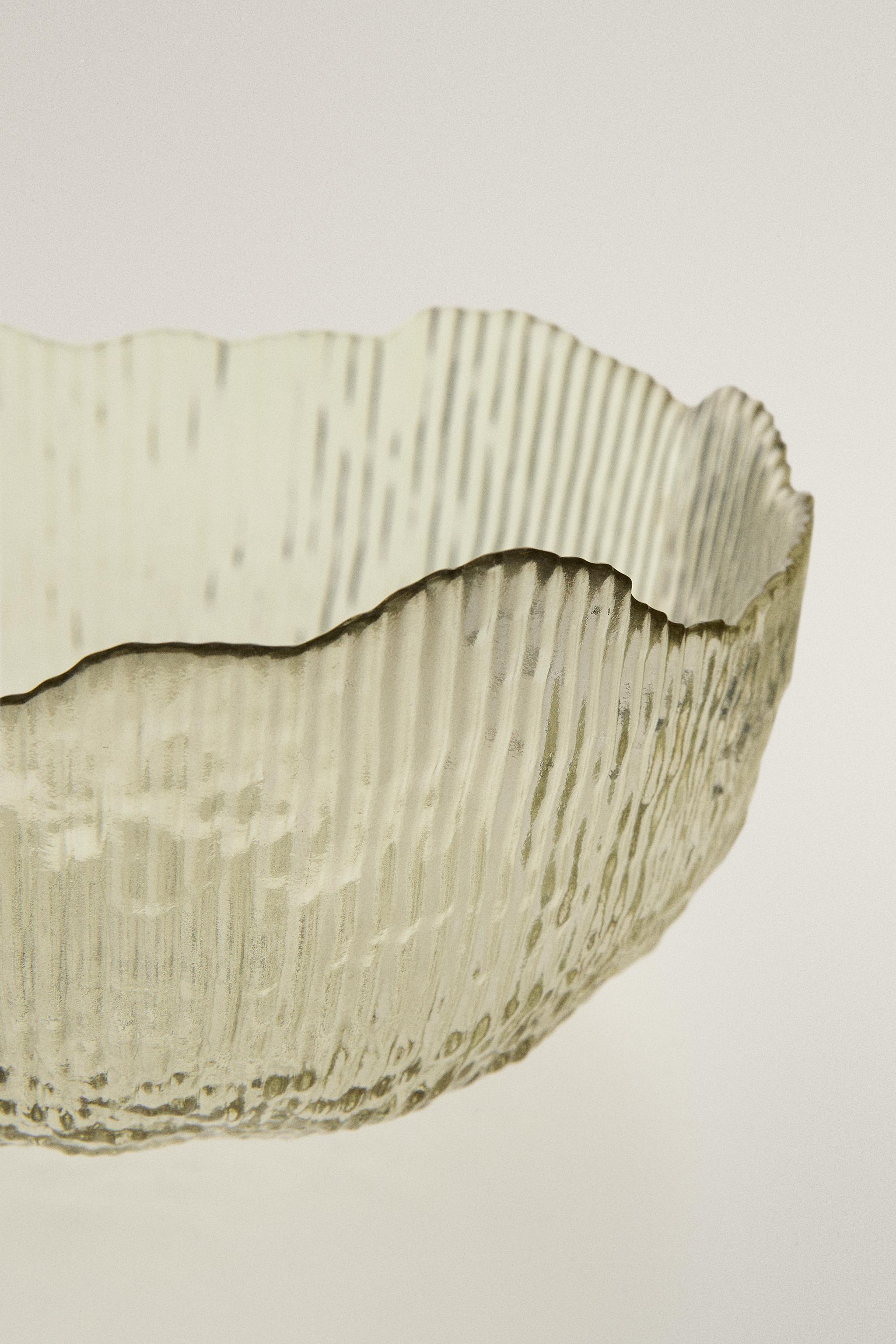 SALADIER VERRE RECYCLABLE RELIEF