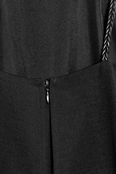 COMBINAISON À BRETELLES TRESSÉES DOUBLE ÉPAISSEUR - Noir de Zara - Image 9