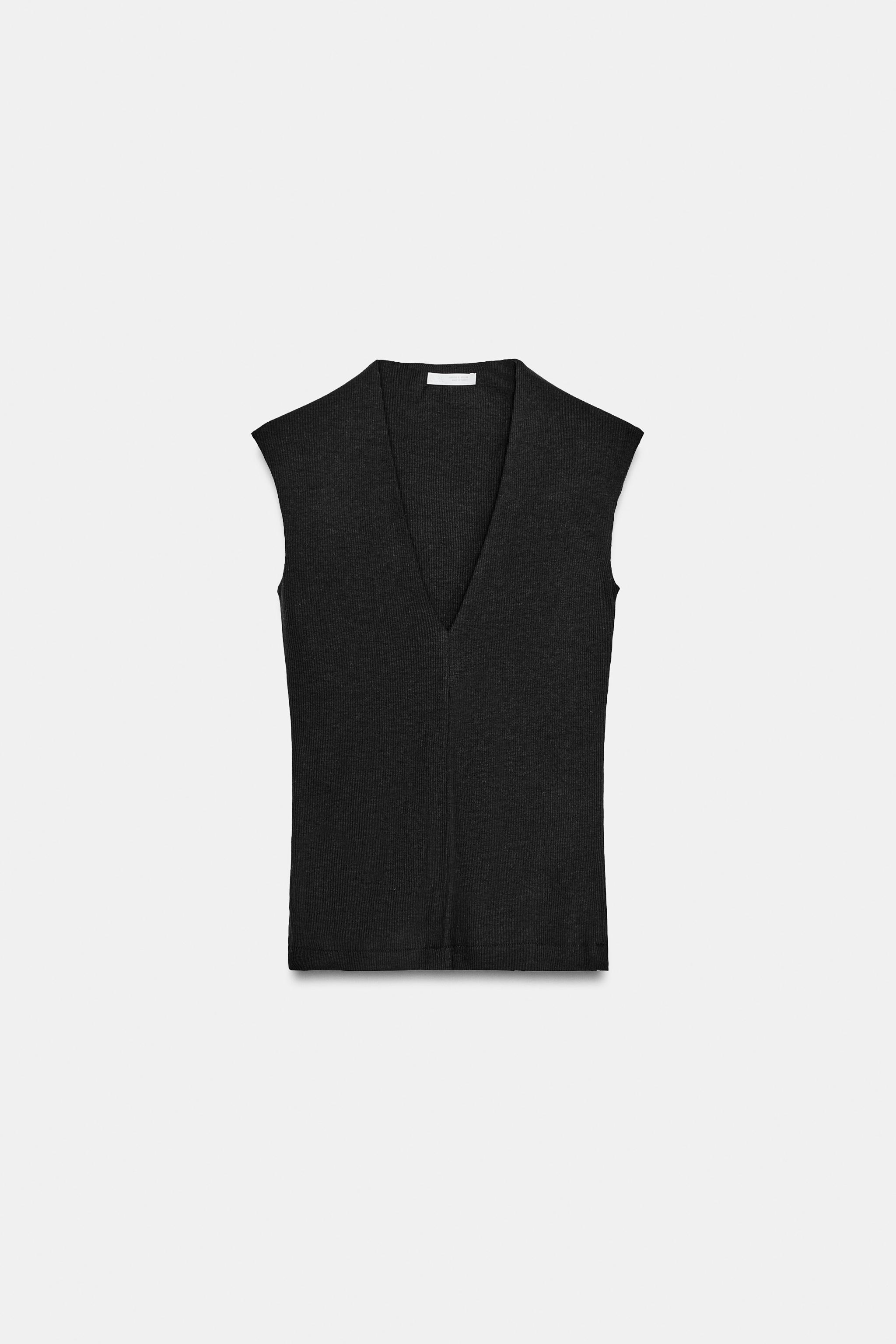 FİTİLLİ V YAKA T-SHIRT - Görsel 4