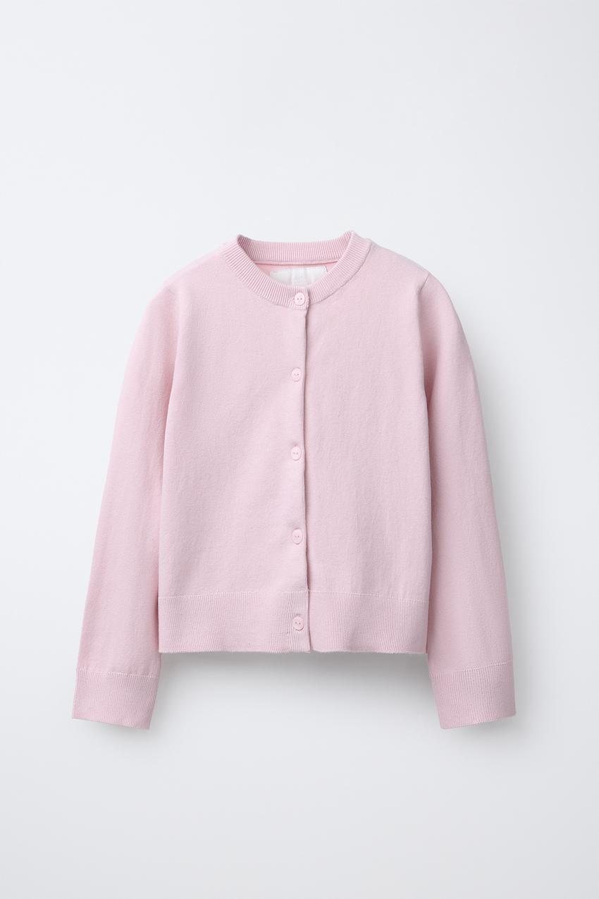 無地ニットカーディガン - ピンク | ZARA Japan / 日本