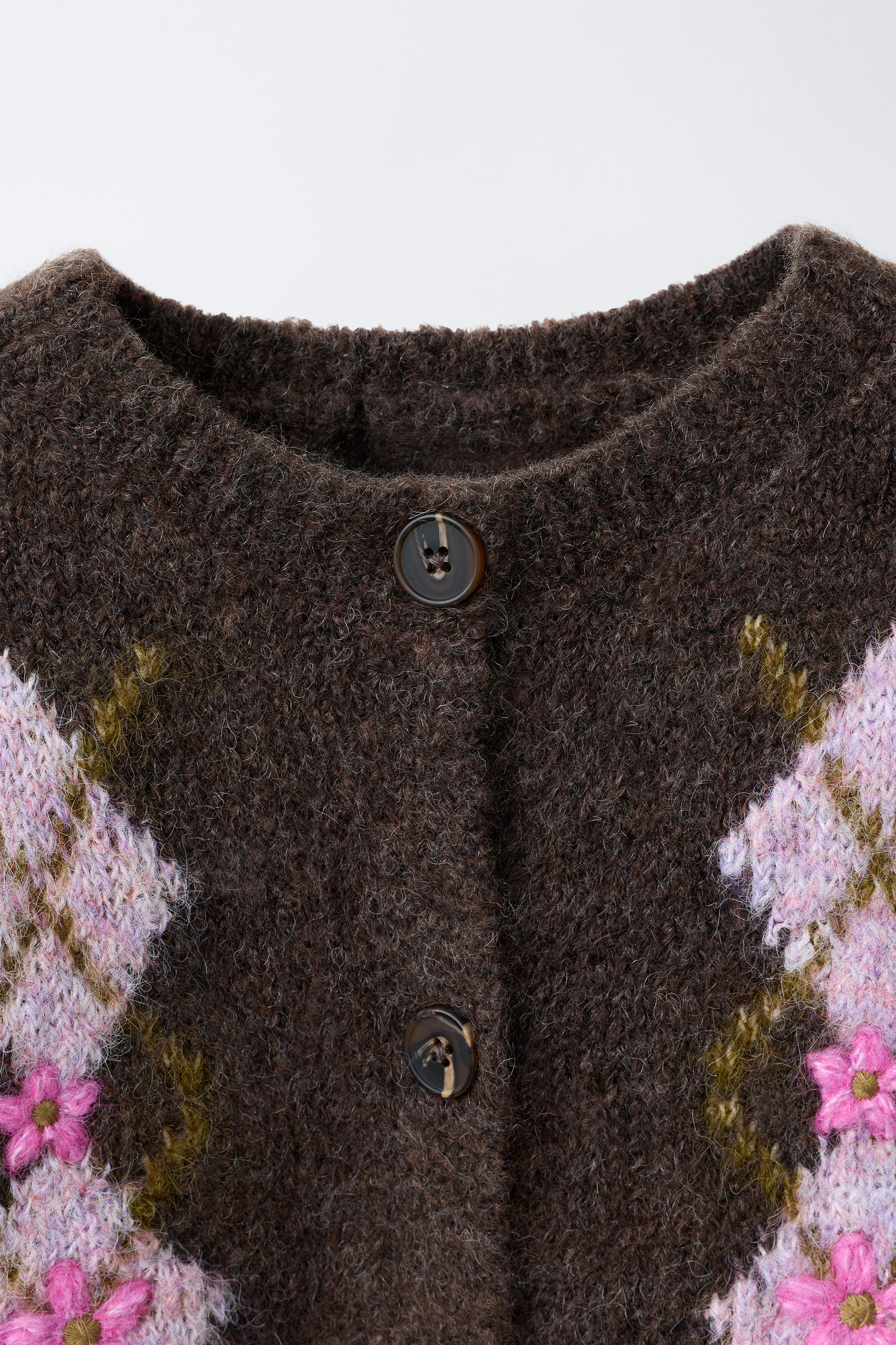 GILET EN MAILLE À LOSANGES