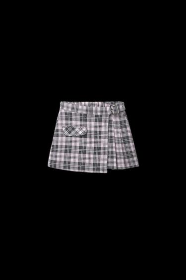 CHECK BERMUDA SKORT - Pink by Zara - Image 0