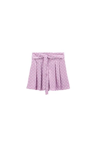 POLKA DOT PAPERBAG BERMUDA SHORTS