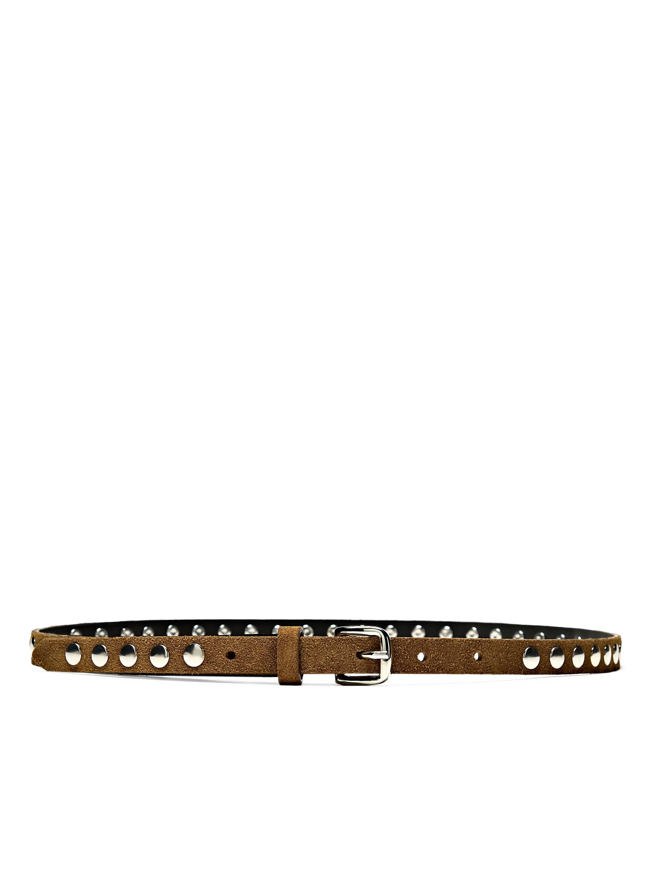 Ceinture fine en cuir clouté