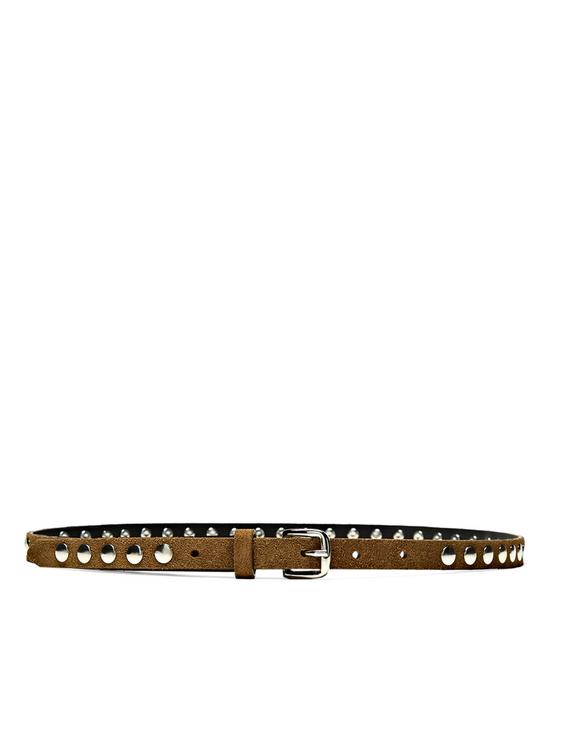 Thin leather belt with studs from Zara - $90