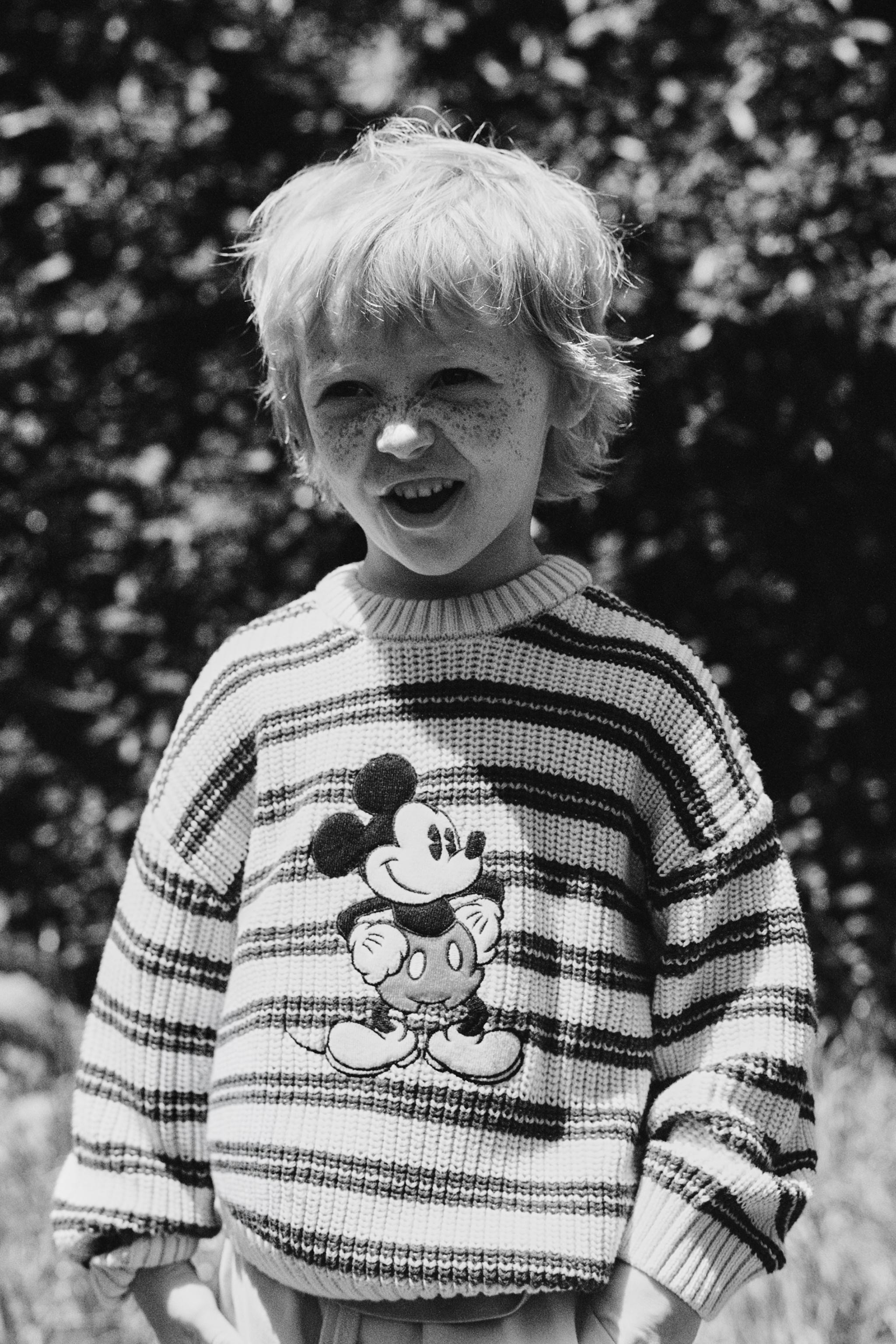 STRIPED MICKEY MOUSE © DISNEY KNIT JUMPER — Brown-Blue
